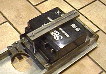 Close up of the battery mounting