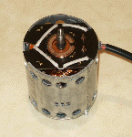 Bosch motor with end cap removed, showing the brush assembly